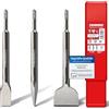 SCHWABENBACH® Set Scalpelli SDS Plus 250 mm - 3 Pezzi: 25 mm + 50 mm + Punta - Estremamente Robusti - Set Scalpelli Premium per Martello Perforatore (Non SDS Max)