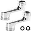 AMONENZ 2 Pezzi Connettore S per Rubinetti da Parete, Ottone 1/2 a 3/4 Eccentrico Rubinetto Doccia, Offset 42 mm, Rubinetto per Doccia Adattatore, per Installazione e Regolazione Rubinetti Doccia