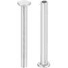 QUARKZMAN 200pz Rivetti Semitubolari, 2mm x 18mm Rivetti Semi-Tubolari Testa Piatta Tonda Alluminio Rivetti con Perno Metallo per Riparazioni Domestiche Industriali, Argento
