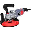 FANZTOOL FANZWORK - Smerigliatrice per calcestruzzo, set con mola diamantata e cappa di aspirazione (2000 W/180 mm)