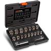 THINKWORK Set di 18 estrattori per bulloni, set di rimozione di bulloni e dadi a percussione, per rimuovere dadi e viti danneggiati, congelati, arrugginiti, arrotondati, dadi e viti