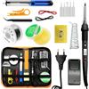 Wowfast Kit Saldatore 100W LCD con Temperatura Regolabile 180-520°C, Set Saldatura 16-in-1 con 50g di Lega per Saldatura,5 Punte,Pompa di Desaldatura,Supporto,Pinza,Kit per Lavori Elettrici per elettronica!