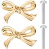 Gosknor 2pz Pomelli Cassettiera Ad Arco, Pomelli Cassettiera Dorati Vintage per Cassetti Dorati Maniglie Armadietti Maniglie Decorative per Armadietti Armadio Guardaroba