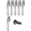 Abus 442582 FG200 S Sb Martellina Bloccabile, Argento, Im Set 6 Pezzi