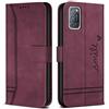Bravoday Cover per Oppo A52 4G / Oppo A72 / Oppo A92, Flip Custodia in Pelle PU Portafoglio Custodia per Oppo A52 4G / A72 / A92, con Slot per Schede, Vino Rosso