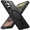 Knrlqim Custodia Magnetica per Samsung Galaxy S25 Ultra, Compatibile con MagSafe, PC Silicone Cover Traslucido Opaco, Case Protezione Fotocamera & Pulsanti Metallo, Antiurto Antiscivolo Slim, Nero