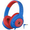 iClever Cuffie per bambini con cavo, 85 dBA, volume sicuro, cuffie cablate per bambini, suono stereo, pieghevoli e regolabili (Nero e rosso)