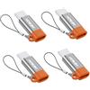 HOWJIM Adattatore Light-ning a USB C 4 Pezzi,PD27W/66W QC100W Rcarica Rapida,Adattatore da Light-ning Femmina a USB C Maschio per M-acBook Phone 17/16/15 Pad G-alaxy X-peria,Non per Cuffie/OTG Grigio