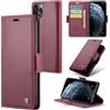 Rerzoiro Cover per iPhone 11 Pro Max Custodia Portafoglio [Blocco RFID] Premium Pelle PU Wallet Case Flip Libro con Porta Carte Slot Supporto Flip Case per iPhone 11 Pro Max, Rosso