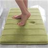 ping bu Tappetino da bagno antiscivolo, in memory foam, extra morbido, super assorbente, per casa, cucina (60 x 100 cm, verde)