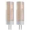 Gaoominy 2 pezzi 3W 230 lm G4 LED Corn Luci 36 leds SMD 2835 Effetto fiamma Bianco caldo 12V DC (bianco caldo, DC12V)