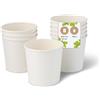 BIOZOYG Tazza per zuppa 100 pezzo 600 ml / 24 oz, Ø 115 mm, bianco cup a soup - Bicchieri carta grandi - Carta kraft - Ciotola per zuppa, ciotole bio, tazza grande, contenitori take away