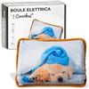 IPEA Borsa Acqua Calda Elettrica con Tasche in Peluche per Scaldare le Mani - Riduce Dolori Muscolari, Dorsali e Mestruali - Boule Scaldamani e Scaldapiedi - Scaldino - Fantasia Cane