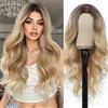 Esmee Parrucche Lunghe Ondulate Bionde per Donne Capelli Sintetici Naturali Ombré per Uso Quotidiano e da Festa