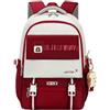 FANDARE Cartelle Donna Uomo Zaino Casual Zainetto Ragazza Zaino Scuola Zaino Università con un ciondolo carino Ragazza Cartella Daypack Zainetti per bambini Borsa zaino Adolescenti Backpack Rosso
