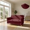 Italian Bed Linen PIU BELLO Copridivano Bielastico Elasticizzato con Braccioli Sagomati - Copri Divano 3 Posti Estensibile 170-240 cm, Salvapoltrona Antimacchia, Lavabile in Lavatrice, Tessuto Premium - BORDEAUX