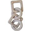 Creative Co-op Mango Wood Chain Décor, Whitewashed Decorazione, Legno, Naturale