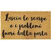 Comart - Zerbino Gag in Cocco - 40x70 cm - Tappetino Simpatico con Scritte Divertenti - per Ingresso Esterno e Interno - Fondo Antiscivolo - Pulizia Facile - Arredo e Regali Casa - Lascia i Problemi