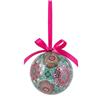 DRW Set 12 palline di Natale fiori d'arancio rosa Ø 7,5 cm