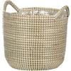 Scheurich Seegras 22 - Vaso da vimini con manici in erba marina, diametro 22 cm, altezza 19,5 cm, 7,5 l Vol.