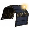 Jadeshay Caricabatterie Solare Pieghevole, Pannello Solare Portatile Da 20W Con Porta Usb Da 5V For Campeggio, Telefono E Laptop