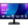 Acer EK251QG Monitor 24,5 pollici (schermo 62 cm) Full HD, IPS, 120 Hz, HDMI, 75 Hz, VGA, 4 ms (GTG), HDMI 1.4, VGA, AdaptiveSync