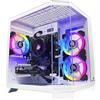 NitroPC - PC Gaming Avanzato Silver Plus V2 (AMD Ryzen 5 5500 3.6GHz, RX 6600 8GB, RAM 16GB, M.2 1TB, Windows 11, illuminazione RGB, WiFi) Computer fisso, PC Gamer (Bianco)