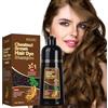 JELMOK 500ML Chestnut Brown Hair Dye Shampoo Colorante Capelli 3 in 1, Shampoo Colorante per Donna Uomo, Coprire i Capelli Bianchi Istantaneo, Hair Color - Naturale Colore per Donna Uomo
