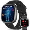 YYKY Smartwatch uomo donna ECG+HRV/𝐆li𝐜𝐞m𝐢a/Pressione Sanguigna/Cardiofrequenzimetro/SPO2/BMI/Acido Urico/Lipidi/Sonno/Chiamate/Pulsante SOS,1.72" Orologio Fitness