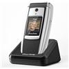 Easyfone T300 4G Telefono Cellulare a conchiglia per Anziani, Telefono Cellulare con Tasti Grandi, Funzione SOS, Dual HD IPS Display, Base di ricarica, 1500mAh Batteria (Nero)