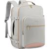 LOVEVOOK Zaino da Viaggio Aereo Bagaglio a Mano, Impermeabile Zaini Trolley Bagaglio Donna 40x30x20cm Cabin Max per Ryanair Easyjet, Valigia Borsa a Zainetto Grigio