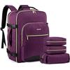 LOVEVOOK Zaino da Viaggio Aereo Bagaglio a Mano, Impermeabile Zaini Trolley Bagaglio Donna 40L Cabin Max per Ryanair Easyjet, Grande Zaino Porta PC 17 Pollici Valigia Borsa a Zainetto