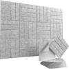 Vieshful 10 Pannelli Acustici Autoadesivi - 30x30x1 cm Pannelli Fonoassorbenti da Parete ad Alta Densità, Pannelli in Feltro per Riduzione Eco e Rumore, Decorazione per Casa e Ufficio, Grigio