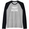 Funny Introvert Shirts for Men,Women,Boy Trust No One Quote Shirt,Anti Social Introvert TShirt,Funny Maglia con Maniche Raglan