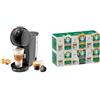 De'Longhi NESCAFÉ Dolce Gusto Genio S Macchina da caffè automatica a capsule, Antracite, Kit Iniziale, Con 6 confezioni assortite di capsule STARBUCKS by NESCAFÉ Dolce Gusto