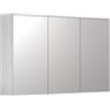 trendteam smart living - Armadietto a specchio - Bianco - Mobile bagno con 3 ante a specchio - 120 x 70 x 17 cm - Mobili da bagno con 6 ripiani - Chiusura morbida