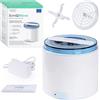 ZENT Pulitore ultrasuoni compatto 200ml, Vasca ultrasuoni per apparecchi allineatori ortodontici gioielli, invisalign pulizia - Tecnologia di pulizia a 360°, Ideale per viaggio, Prodotto medico