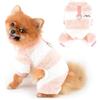 PAIDEFUL Pigiama a righe in pile Sherpa per cani di piccola taglia, tuta a quattro zampe, per autunno e inverno, morbido e confortevole, per cuccioli, maglione caldo per gatti, costume con anello a D,