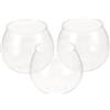 Angoily Acquario da Tavolo Boccia per Pesci in Plastica Trasparente Set 3 Pezzi Decorazione per Design Robusto Adatto per Pesci e Gamberetti