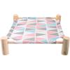 Happyyami lettino da campo per animali domestici animale domestico letti per cani lavabili gatto amaca da letto cat bed amaca per gatti traspirante per gatti da di legno rosa