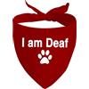 Generic 1 pezzo I Am Deaf Please Ask To Pet Me Dog Bandana Fazzoletto Sciarpa Cravatta Su Bisogni Speciali Cane (I Am Deaf rosso-D)