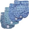 JoyDaog Set di 4 pannolini riutilizzabili e lavabili per piccoli cuccioli femminili per calore, incontinenza, mestruazioni, blu, taglia XS