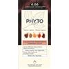Phyto Color Kit Phytocolor 6,66 Castano Intenso Rosso Ciliegia 1 Latte Rivelatore 50 Ml + 1 Crema Colorante 50 Ml + 1 Maschera Prolung