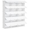 HOOBRO Scarpiera, Scaffale Portascarpe a 15 Scomparti, con Sportello, Scaffale Componibile in Plastica, Scomparto di 40 x 30 x 30 cm, per Corridoio, Portico, Dormitorio, Bianco EWT310SC01