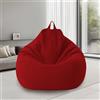 bechoanigel Poltrona Sacco XL, Bean Bag Con Manico, Pouf Sacco Adultes, Solo Rivestimento (Senza Imbottitura) Per Poltrona Pouf, 100 x 120 cm (Rosso)