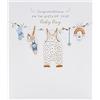 UK Greetings Nuova carta del bambino per il bambino con la busta - disegno della linea di lavaggio
