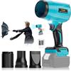 TASDISE Soffiatore per Foglie Senza Fili per Batteria Makita 18 V, Motore Brushless 50.000 giri/min, Pressione 850 G, Soffiatore Turbo per la Pulizia Dell'auto, Rimuove Foglie e Neve (senza batteria)