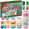 Calendario Dell'Avvento 2025 Con Slime E Pongo - 24 Giorni Di Conto Alla Rovescia - 16 Slime + 8 Accessori DIY - JOYIN