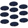 Forged Terrain Basi rotonde in miniatura da 60 mm - Set di 10 basi in plastica | Logo degli accessori di wargaming | basi nere spesse 4 mm per miniature da tavolo, diorami e progetti hobby