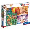 Clementoni - 25264 - Supercolor Puzzle - The Circus - 3x48 pezzi (3 puzzle da 48 pezzi) - Made in Italy, puzzle bambini 4 anni+
